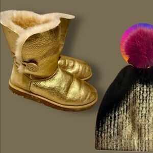 Ugg Bailey Button Gold Boots